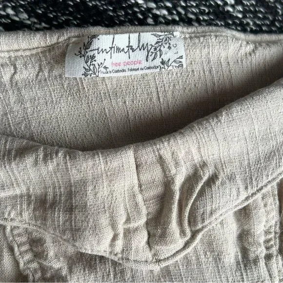 Free People You Too neutral cream tube top women’s size large - Picture 9 of 9